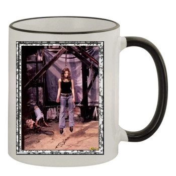 Jessica Biel 11oz Colored Rim & Handle Mug