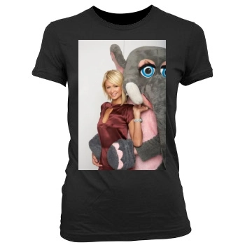 Paris Hilton Women's Junior Cut Crewneck T-Shirt