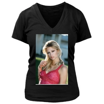 Paris Hilton Women's Deep V-Neck TShirt