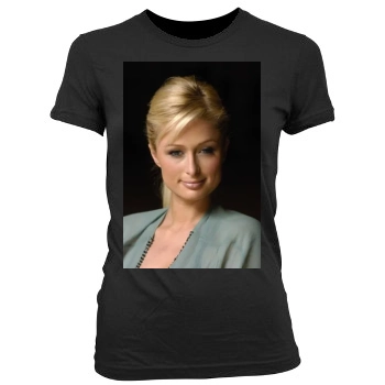 Paris Hilton Women's Junior Cut Crewneck T-Shirt