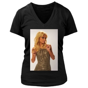 Paris Hilton Women's Deep V-Neck TShirt