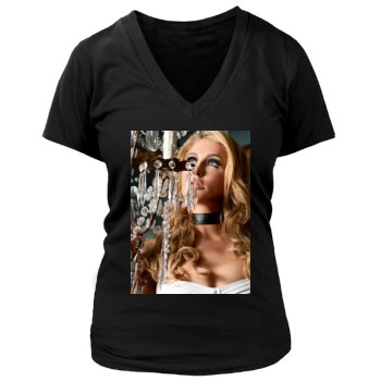 Paris Hilton Women's Deep V-Neck TShirt