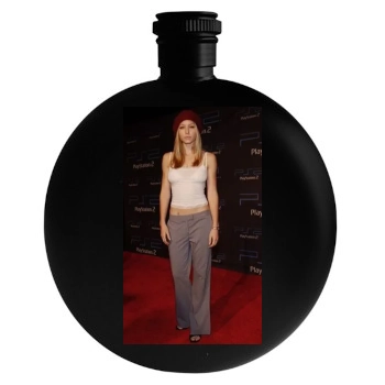 Jessica Biel Round Flask