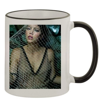 Jessica Biel 11oz Colored Rim & Handle Mug