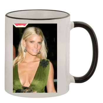 Jessica Simpson 11oz Colored Rim & Handle Mug