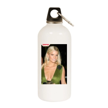 Jessica Simpson White Water Bottle With Carabiner