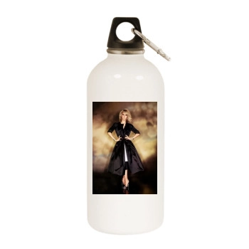 Jessica Simpson White Water Bottle With Carabiner