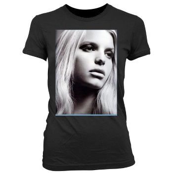 Jessica Simpson Women's Junior Cut Crewneck T-Shirt