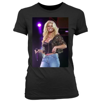 Jessica Simpson Women's Junior Cut Crewneck T-Shirt