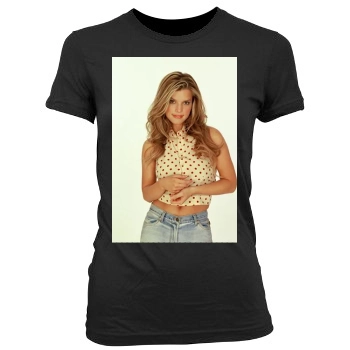 Jessica Simpson Women's Junior Cut Crewneck T-Shirt