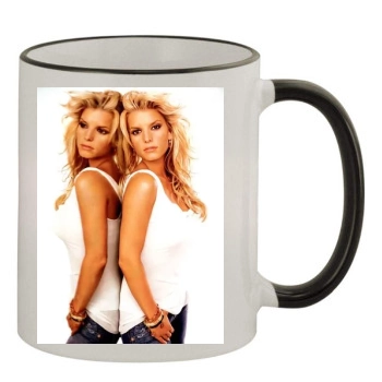 Jessica Simpson 11oz Colored Rim & Handle Mug