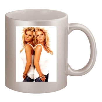 Jessica Simpson 11oz Metallic Silver Mug