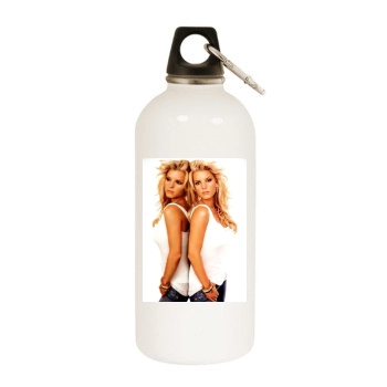 Jessica Simpson White Water Bottle With Carabiner