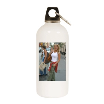 Jessica Simpson White Water Bottle With Carabiner