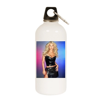 Jessica Simpson White Water Bottle With Carabiner