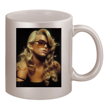 Jessica Simpson 11oz Metallic Silver Mug