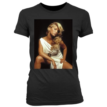 Jessica Simpson Women's Junior Cut Crewneck T-Shirt