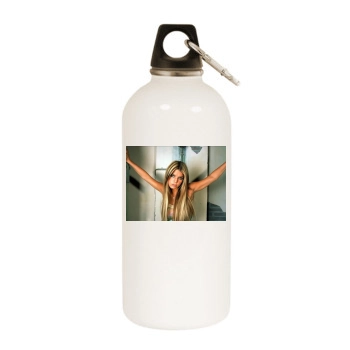 Jessica Simpson White Water Bottle With Carabiner