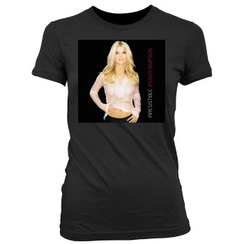 Jessica Simpson Women's Junior Cut Crewneck T-Shirt