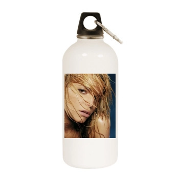 Jessica Simpson White Water Bottle With Carabiner