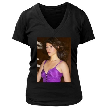 Jewel Staite Women's Deep V-Neck TShirt