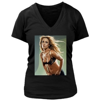 Jillian Barberie Women's Deep V-Neck TShirt