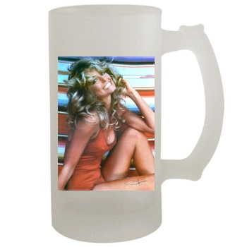 Farrah Fawcett 16oz Frosted Beer Stein