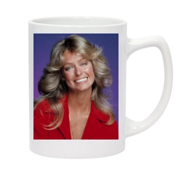 Farrah Fawcett 14oz White Statesman Mug