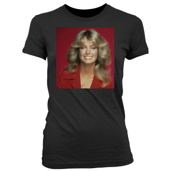 Farrah Fawcett Women's Junior Cut Crewneck T-Shirt