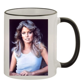 Farrah Fawcett 11oz Colored Rim & Handle Mug