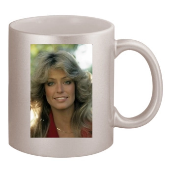 Farrah Fawcett 11oz Metallic Silver Mug