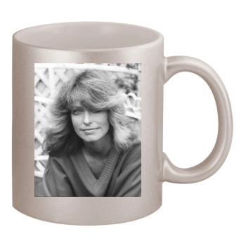 Farrah Fawcett 11oz Metallic Silver Mug