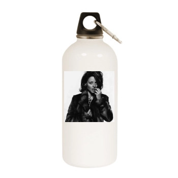 Jodie Foster White Water Bottle With Carabiner