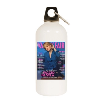 Jodie Foster White Water Bottle With Carabiner