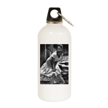 Jodie Foster White Water Bottle With Carabiner