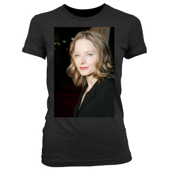 Jodie Foster Women's Junior Cut Crewneck T-Shirt