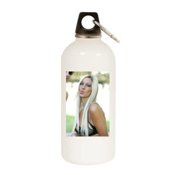 Jodie Marsh White Water Bottle With Carabiner
