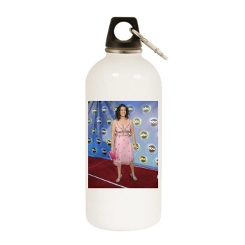 Joely Fisher White Water Bottle With Carabiner