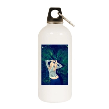 Rosie Huntington-Whiteley White Water Bottle With Carabiner