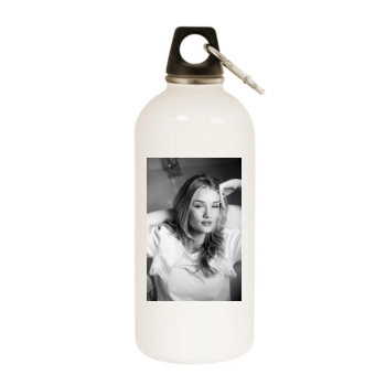 Rosie Huntington-Whiteley White Water Bottle With Carabiner