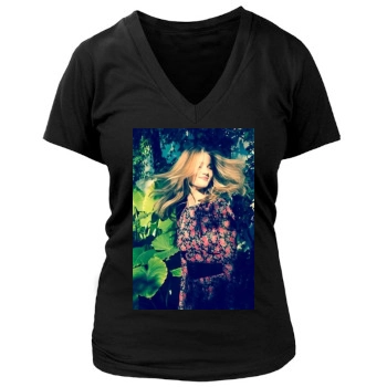 Rosie Huntington-Whiteley Women's Deep V-Neck TShirt