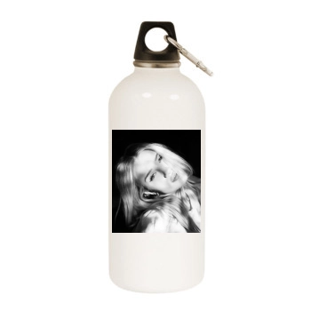 Rosie Huntington-Whiteley White Water Bottle With Carabiner