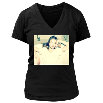 Rosie Huntington-Whiteley Women's Deep V-Neck TShirt