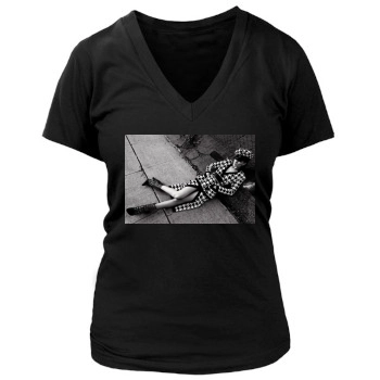 Rosie Huntington-Whiteley Women's Deep V-Neck TShirt