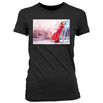 Rosie Huntington-Whiteley Women's Junior Cut Crewneck T-Shirt