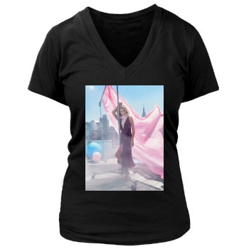 Rosie Huntington-Whiteley Women's Deep V-Neck TShirt