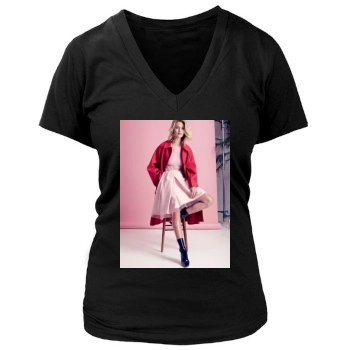 Rosie Huntington-Whiteley Women's Deep V-Neck TShirt