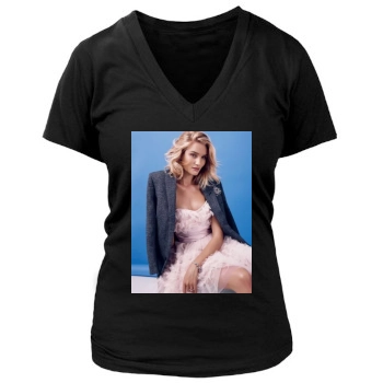 Rosie Huntington-Whiteley Women's Deep V-Neck TShirt