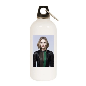 Rosie Huntington-Whiteley White Water Bottle With Carabiner