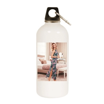 Rosie Huntington-Whiteley White Water Bottle With Carabiner